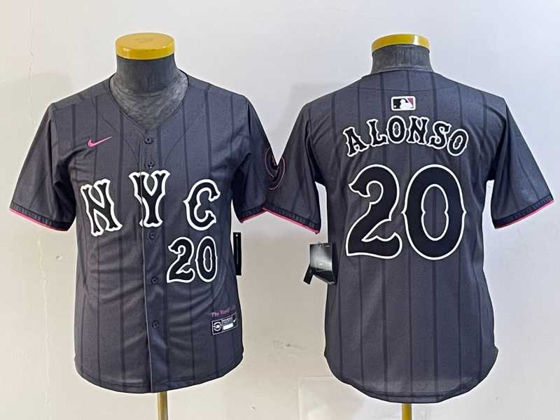 Youth New York Mets #20 Pete Alonso Number Grey 2024 City Connect Cool Base Stitched Jersey,We sell and wholesale Youth New York Mets #20 Pete Alonso Number Grey 2024 City Connect Cool Base Stitched Jersey on line form chian!